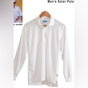 NWT UPF 50 XL XXL sun protection white long sleeve polo